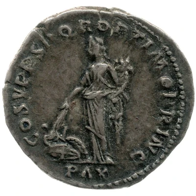 Denarius - Trajan COS V P P S P Q R OPTIMO PRINC PAX; Pax back