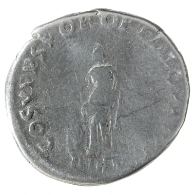Denarius - Trajan COS V P P S P Q R OPTIMO PRINC PIET; Pietas back