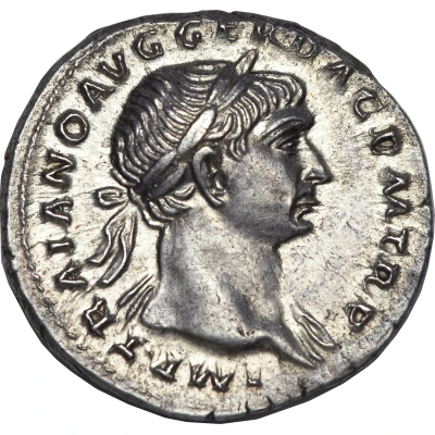 Denarius - Trajan COS V P P S P Q R OPTIMO PRINC; Spes front