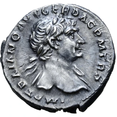 Denarius - Trajan COS V P P S P Q R OPTIMO PRINC VESTA; Vesta front