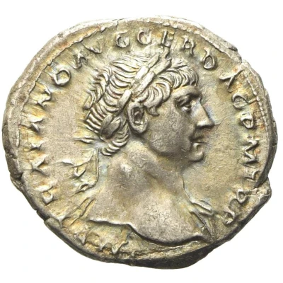 Denarius - Trajan COS V P P S P Q R OPTIMO PRINC VESTA; Vesta front