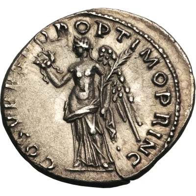 Denarius - Trajan COS V P P S P Q R OPTIMO PRINC; Victory back