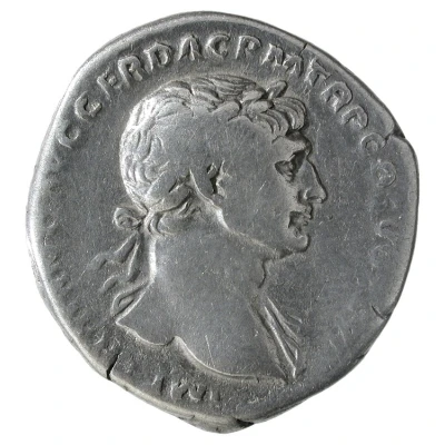 Denarius - Trajan COS V P P S P Q R OPTIMO PRINC; Victory front