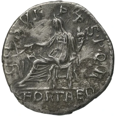 Denarius - Trajan COS VI P P S P Q R FORT RED; Fortuna back