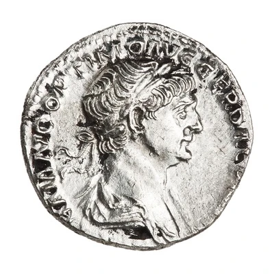 Denarius - Trajan COS VI P P S P Q R; Victory front