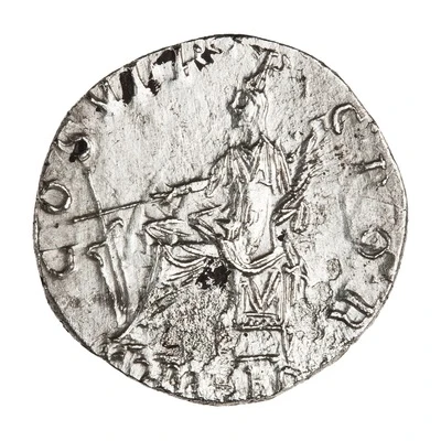 Denarius - Trajan COS VI P P S P Q R; Victory back