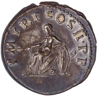 Denarius - Trajan P M TR P COS II P P; Germania back