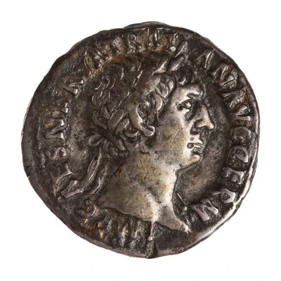 Denarius - Trajan P M TR P COS II P P; Pax front
