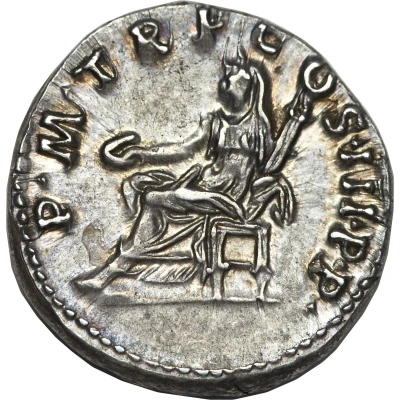 Denarius - Trajan P M TR P COS II P P; Vesta back