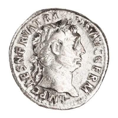Denarius - Trajan P M TR P COS III P P; Vesta front