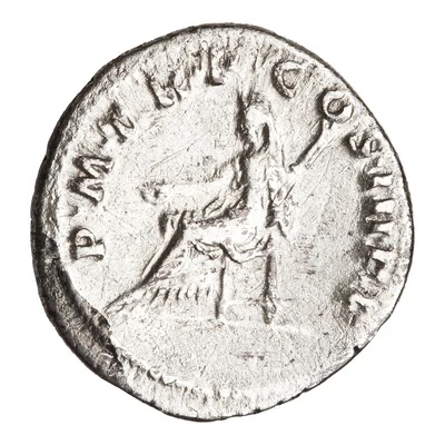 Denarius - Trajan P M TR P COS III P P; Vesta back