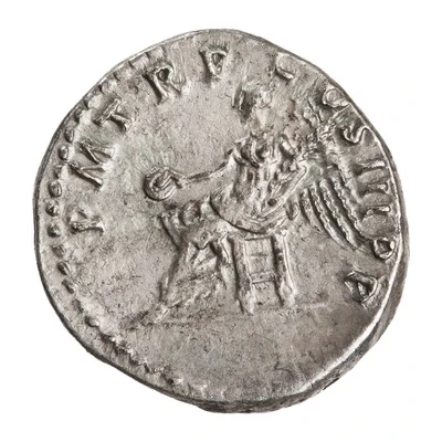 Denarius - Trajan P M TR P COS III P P; Victory back