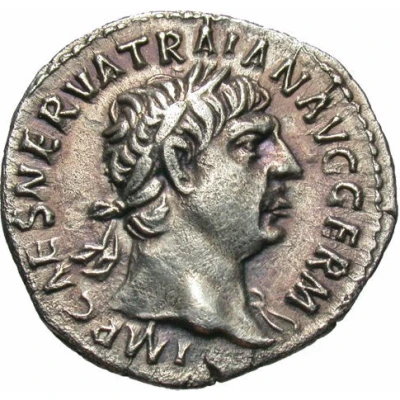 Denarius - Trajan P M TR P COS IIII P P; Victory front