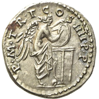 Denarius - Trajan P M TR P COS IIII P P; Victory back