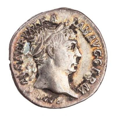 Denarius - Trajan P M TR P COS IIII P P; Victory front