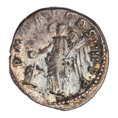 Denarius - Trajan P M TR P COS IIII P P; Victory back