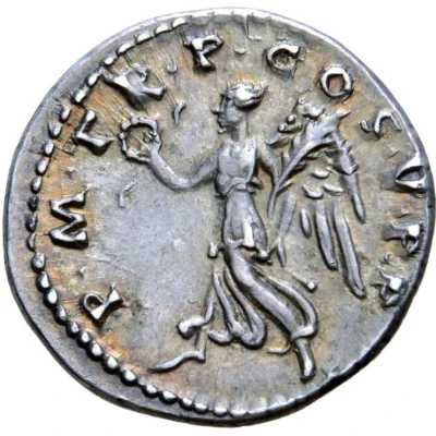 Denarius - Trajan P M TR P COS V P P; Victory back