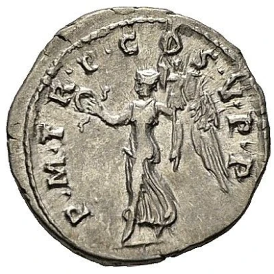 Denarius - Trajan P M TR P COS V P P; Victory back