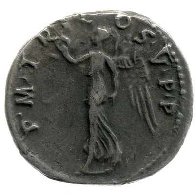 Denarius - Trajan P M TR P COS V P P; Victory back