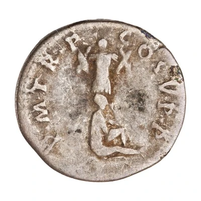 Denarius - Trajan P M TR P COS V P P back