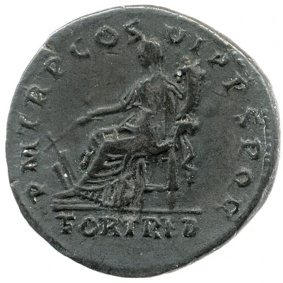 Denarius - Trajan P M TR P COS VI P P S P Q R FORT RED; Fortuna back