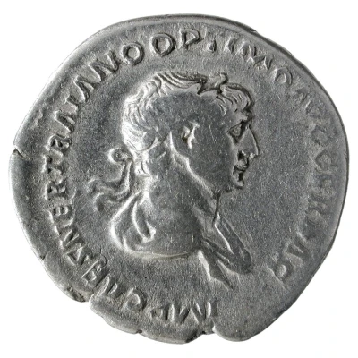 Denarius - Trajan P M TR P COS VI P P S P Q R FORT RED; Fortuna front