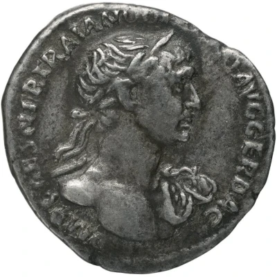 Denarius - Trajan P M TR P COS VI P P S P Q R FORT RED; Fortuna front