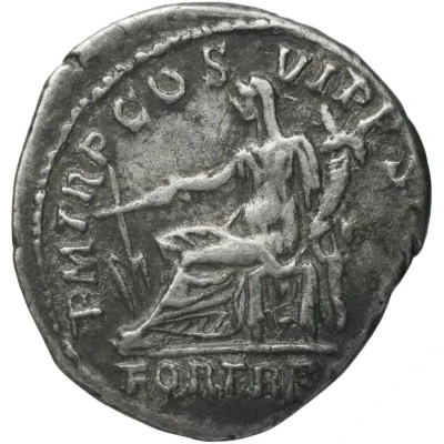 Denarius - Trajan P M TR P COS VI P P S P Q R FORT RED; Fortuna back
