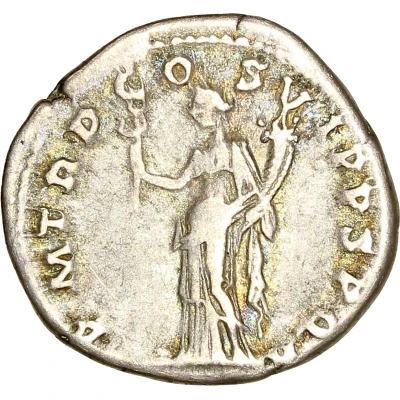 Denarius - Trajan P M TR P COS VI P P S P Q R; Felicitas back