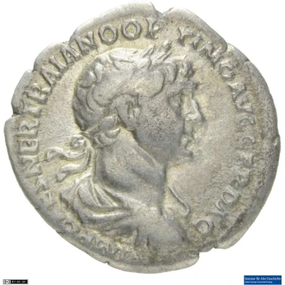 Denarius - Trajan P M TR P COS VI P P S P Q R; Felicitas front