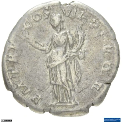 Denarius - Trajan P M TR P COS VI P P S P Q R; Felicitas back