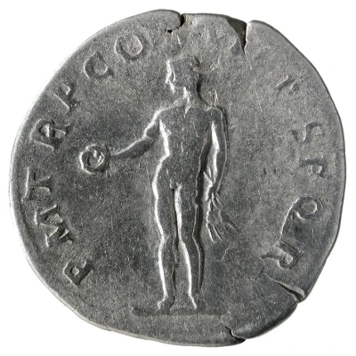 Denarius - Trajan P M TR P COS VI P P S P Q R; Genius back
