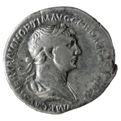 Denarius - Trajan P M TR P COS VI P P S P Q R; Genius front
