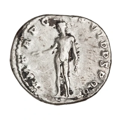 Denarius - Trajan P M TR P COS VI P P S P Q R; Genius back