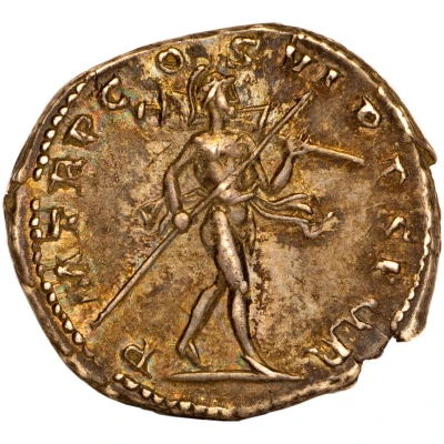 Denarius - Trajan P M TR P COS VI P P S P Q R; Mars back