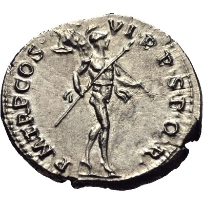 Denarius - Trajan P M TR P COS VI P P S P Q R; Mars back