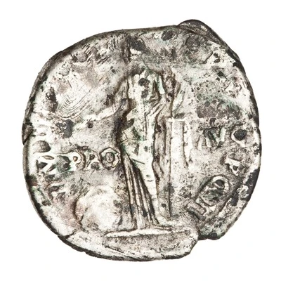 Denarius - Trajan P M TR P COS VI P P S P Q R PRO AVG; Providentia back