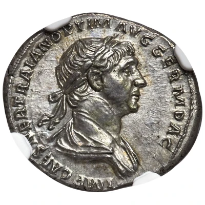 Denarius - Trajan P M TR P COS VI P P S P Q R PROVID; Providentia; without Parthico front