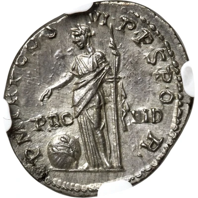 Denarius - Trajan P M TR P COS VI P P S P Q R PROVID; Providentia; without Parthico back