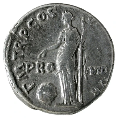 Denarius - Trajan P M TR P COS VI P P S P Q R PROVID; Providentia back