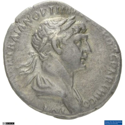 Denarius - Trajan P M TR P COS VI P P S P Q R PROVID; Providentia front