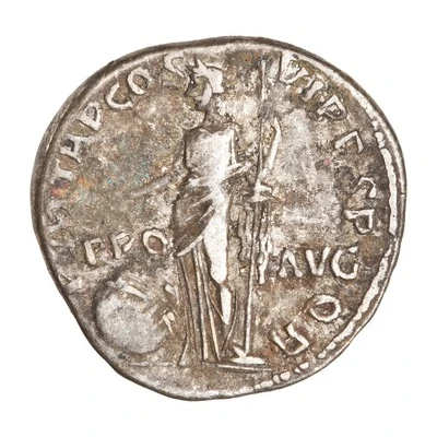 Denarius - Trajan PARTHICO P M TR P COS VI P P S P Q R PRO AVG; Providentia back