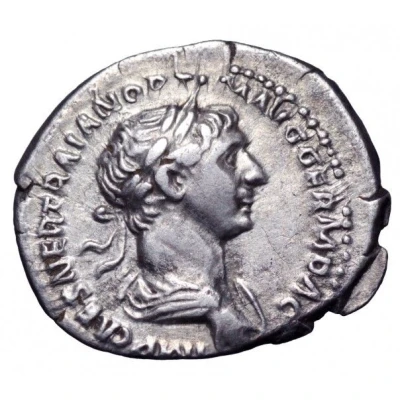 Denarius - Trajan PARTHICO P M TR P COS VI P P S P Q R; Sol front