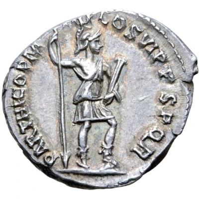 Denarius - Trajan PARTHICO P M TR P COS VI P P S P Q R; Virtus back