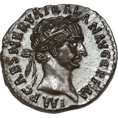 Denarius - Trajan PONT MAX TR POT COS II; Pax and Victory front