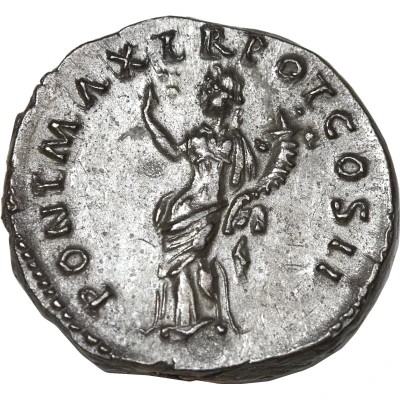 Denarius - Trajan PONT MAX TR POT COS II; Pax and Victory back