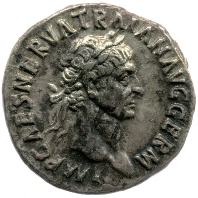 Denarius - Trajan PONT MAX TR POT COS II; Pax front