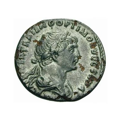 Denarius - Trajan S P Q R OPTIMO PRINCIPI AET AVG; Aeternitas front