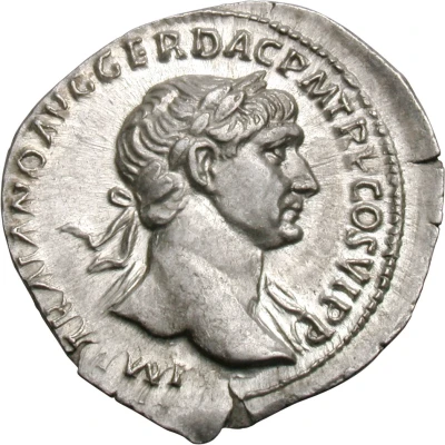 Denarius - Trajan S P Q R OPTIMO PRINCIPI ALIM ITAL; Abundantia front