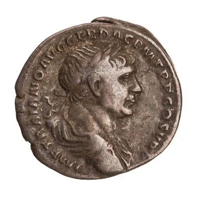 Denarius - Trajan S P Q R OPTIMO PRINCIPI; Abundantia front